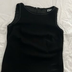 Black wool blend top.